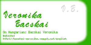 veronika bacskai business card